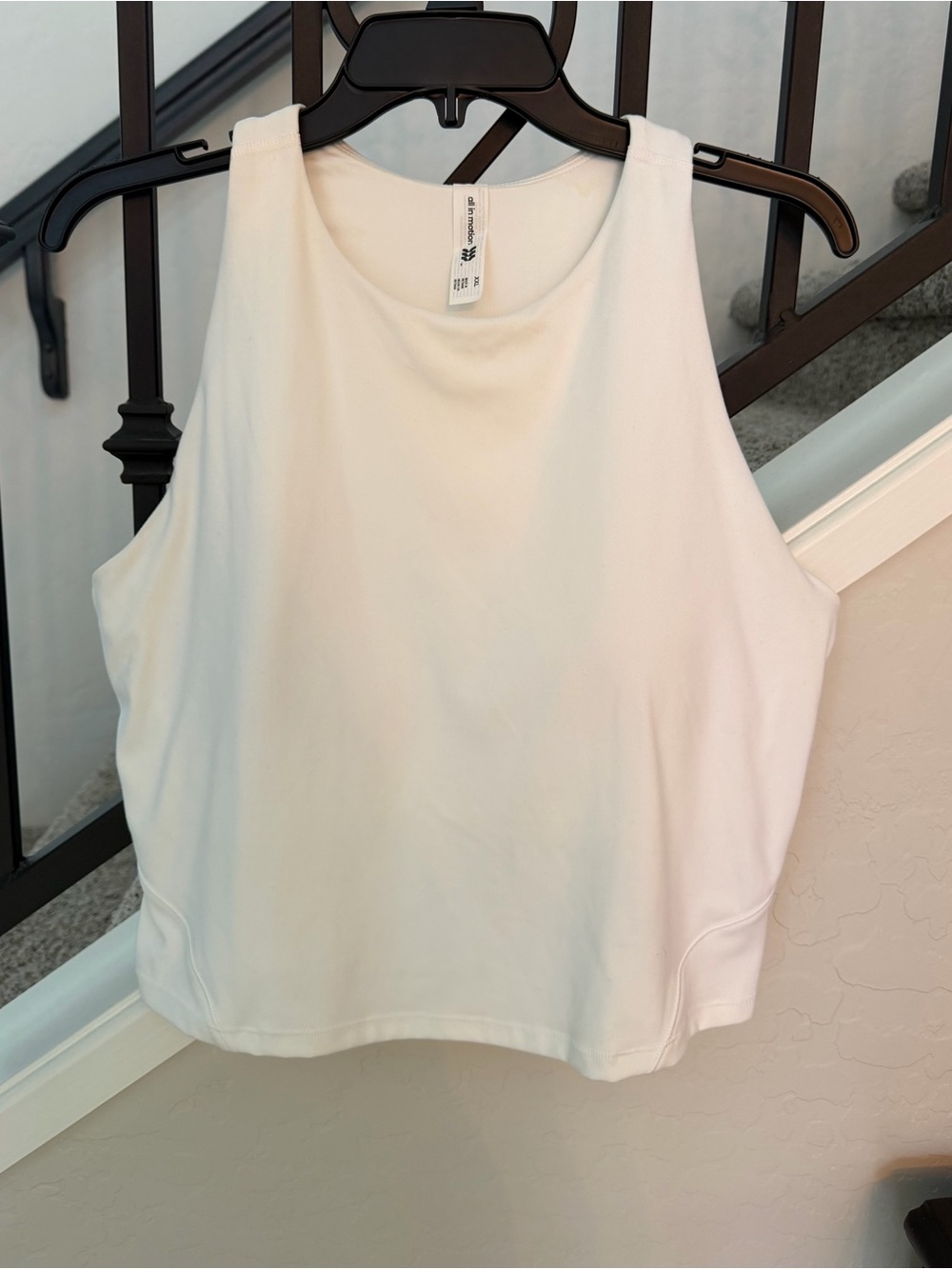 All in Motion Women’s White High-Neck Tank Top